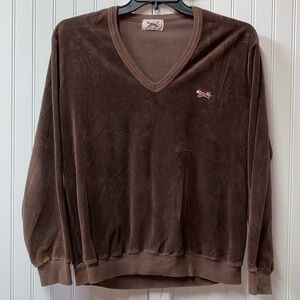 80s The Fox Velour Shirt XL Vintage JCPenney